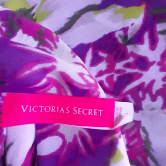 COPY - Victoria Secret Swim Floral Asymmetrical Coverup Dress flutter straps sz… - Picture 13 of 16